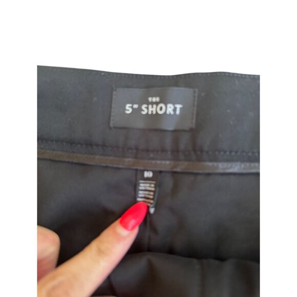 WHITE HOUSE BLACK MARKET Black Embroidered 5" Short Size 10 - Picture 4 of 5